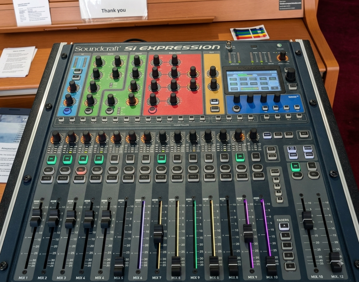 Soundcraft si expression digital mixer with stage box & cat 5 reel