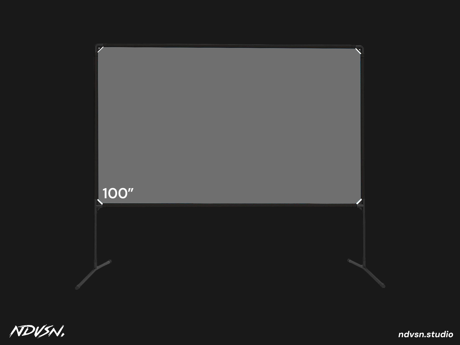 Portable screen projector 100" ( w2.27 x  h1.32 metres )