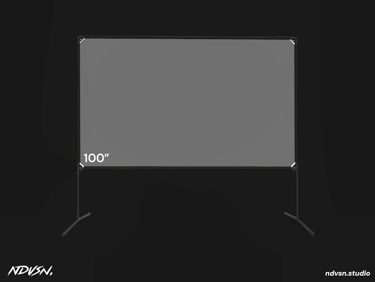 Portable screen projector 100" ( w2.27 x h1.32 metres )