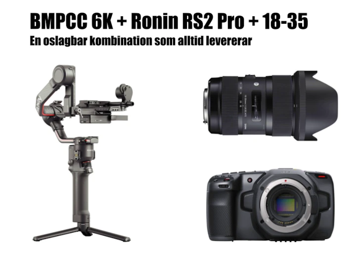 Bmpcc 6k + ronin rs2 pro + sigma 18-35