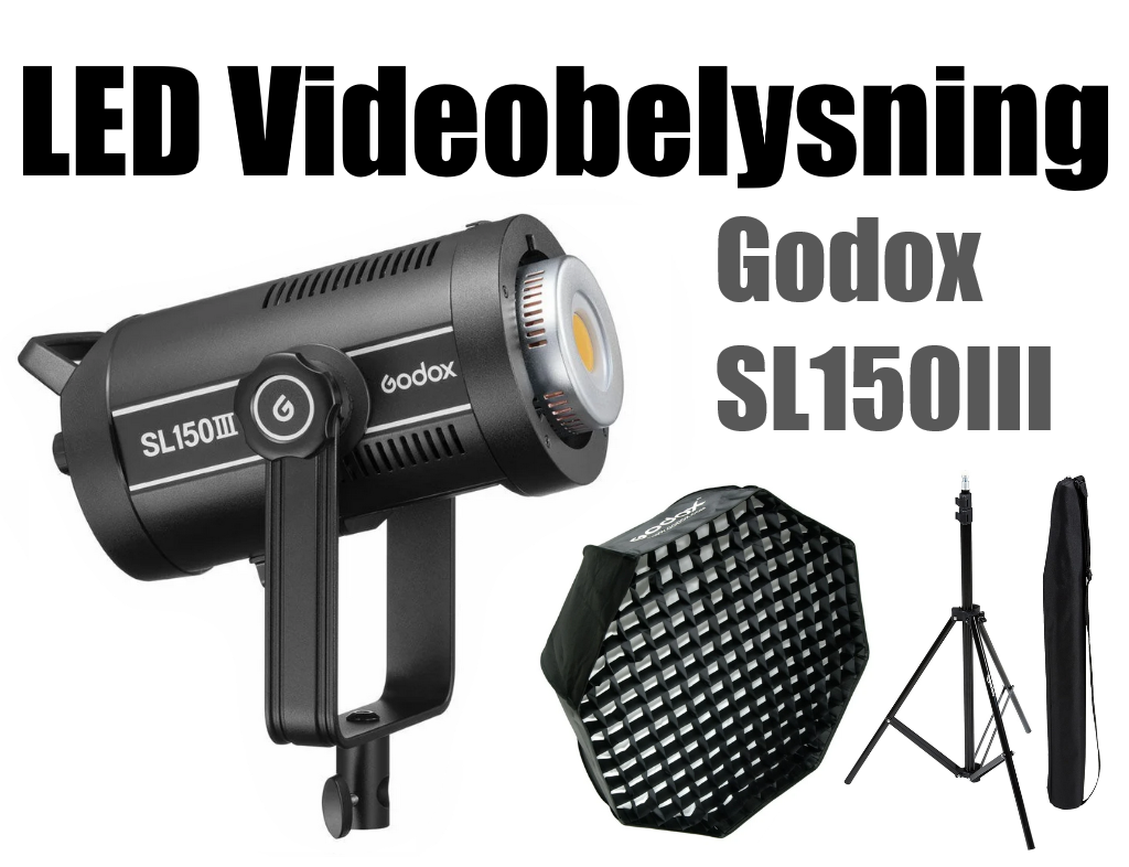 Videoljus godox sl150iii +softbox +ljusstativ