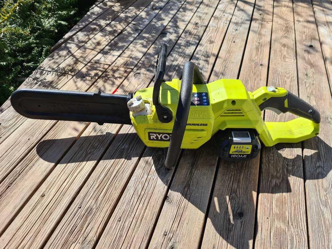 36v børsteløs ryobi motorsag
