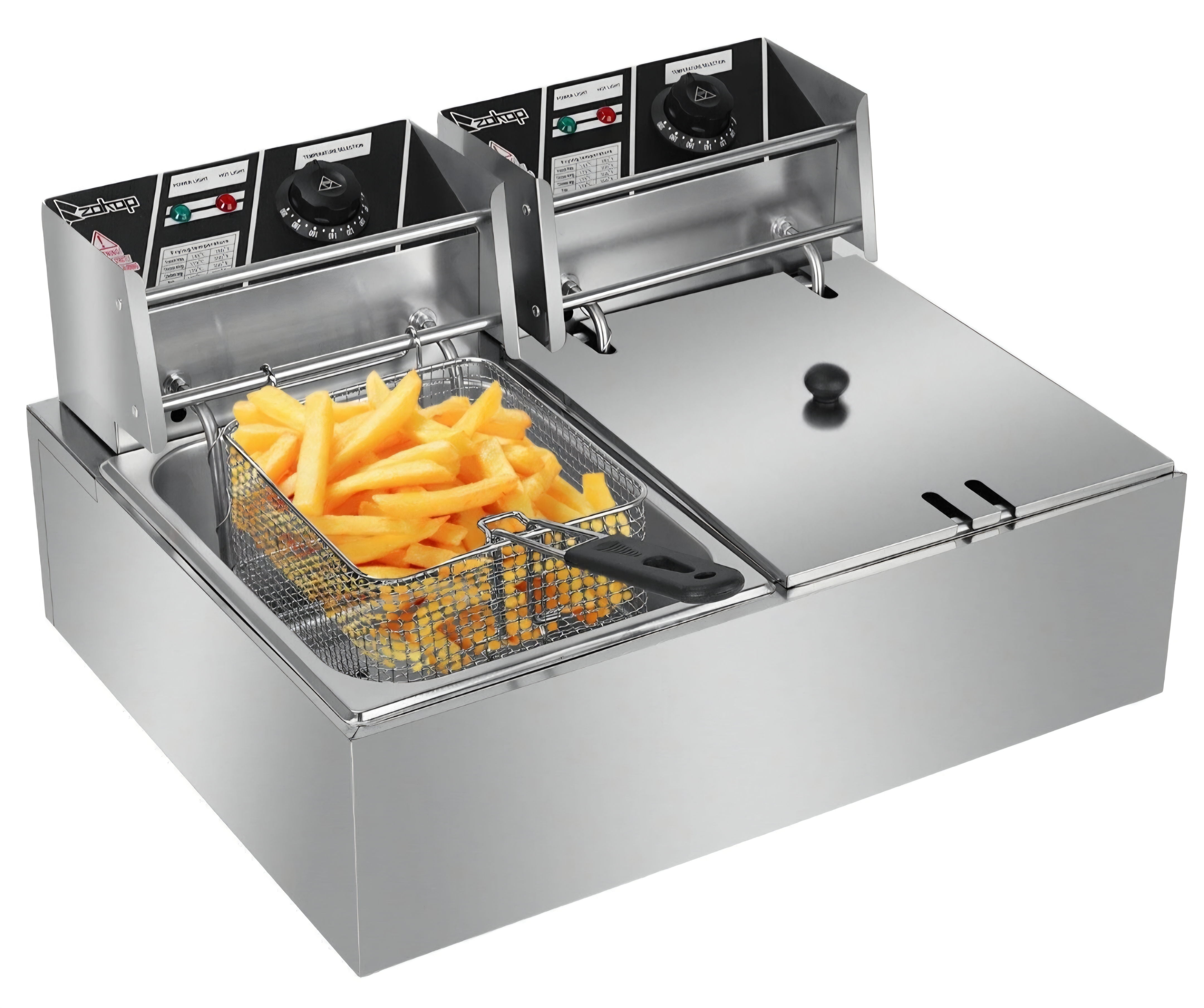 Commercial twin tank deep fat fryer