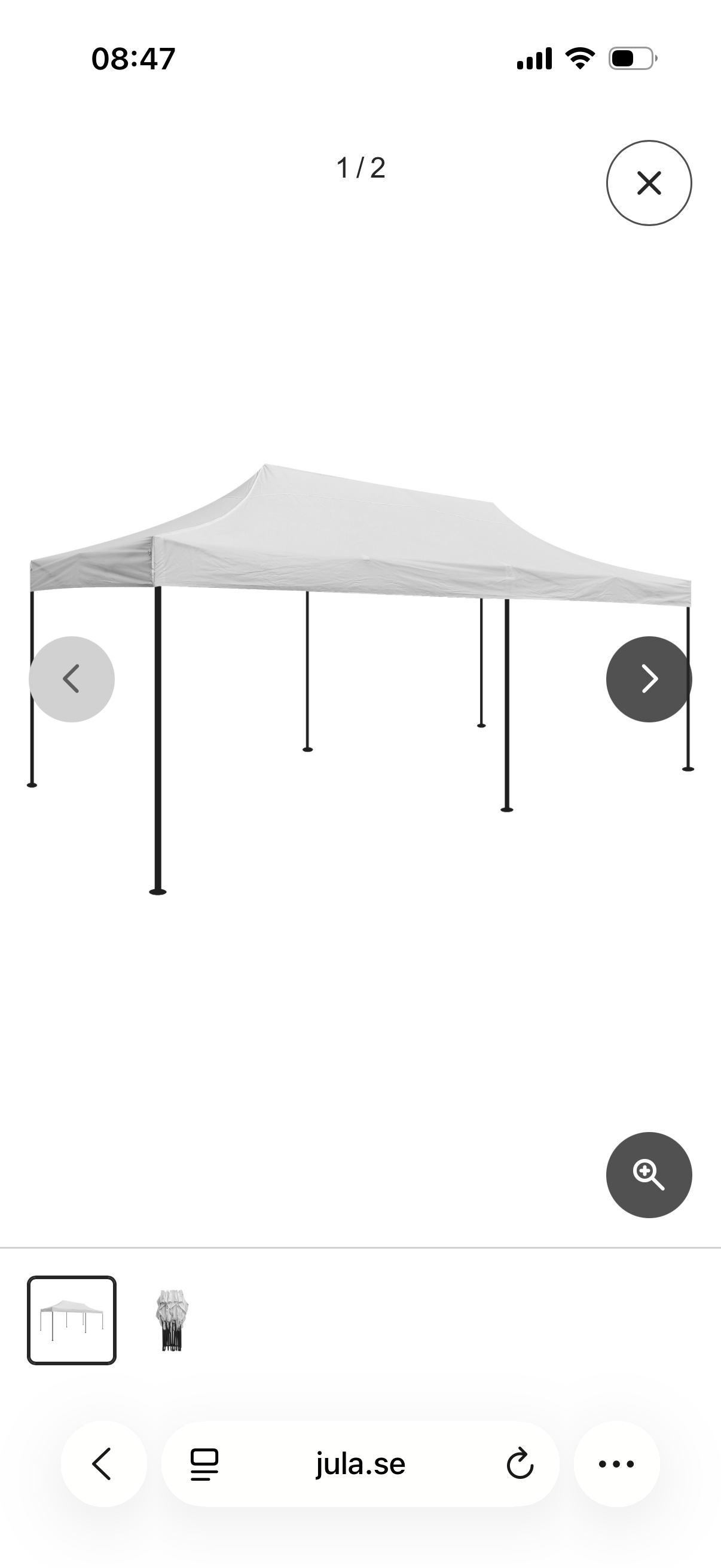 Pop up tält 18kvm
