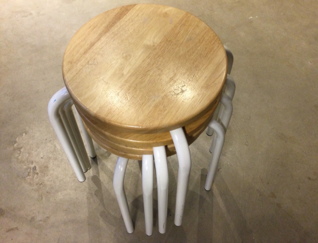 Stapelbar sittpall, sitthöjd 45 cm, 4 st