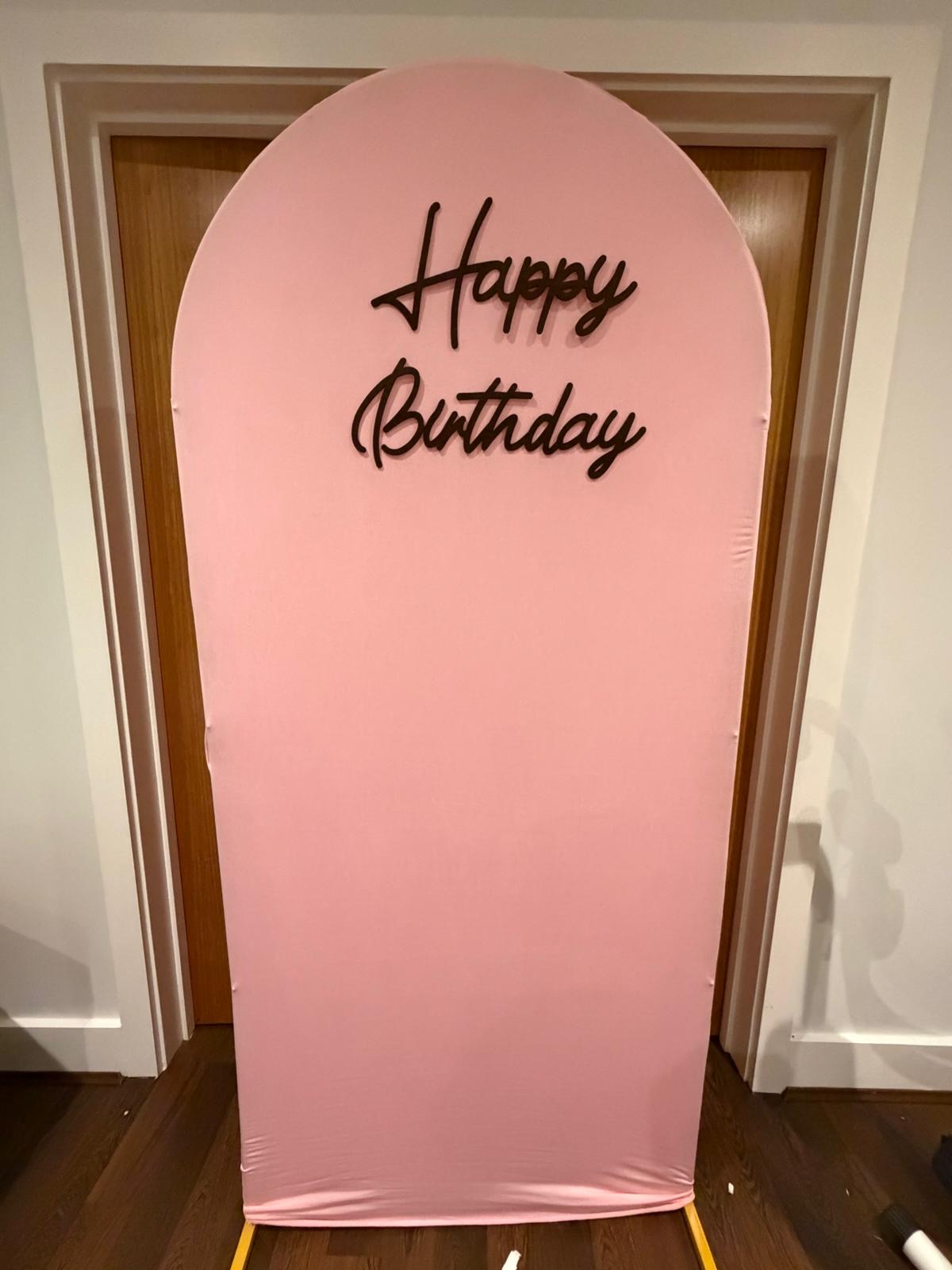 Happy birthday backdrop (ceilboard)