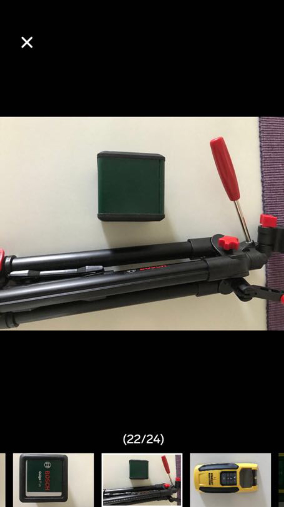 Krysslaser med stativ