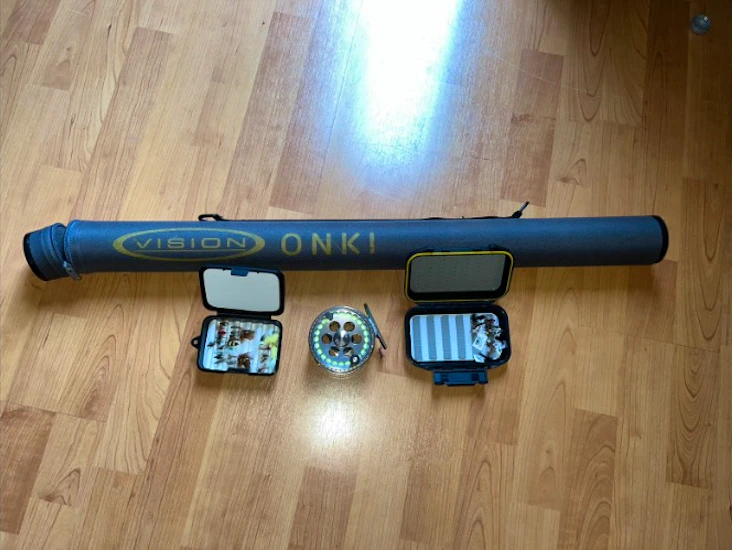 Flugfiskespö, jerkbait och haspelspö med drag