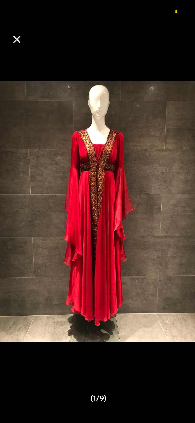 Rød kaftan kjole 