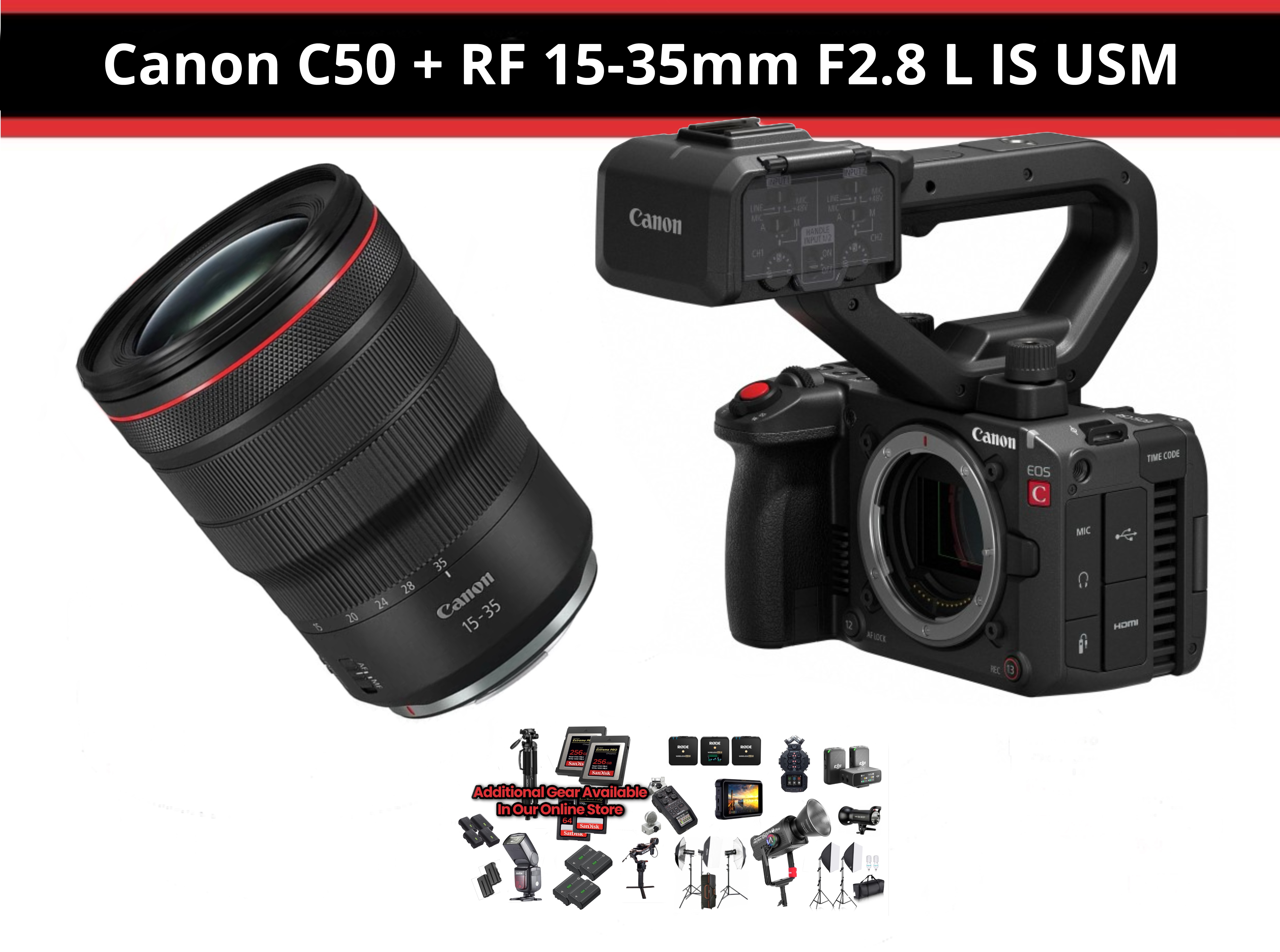 Canon c50 + 15-35mm f2.8 ( canon eos c50 )