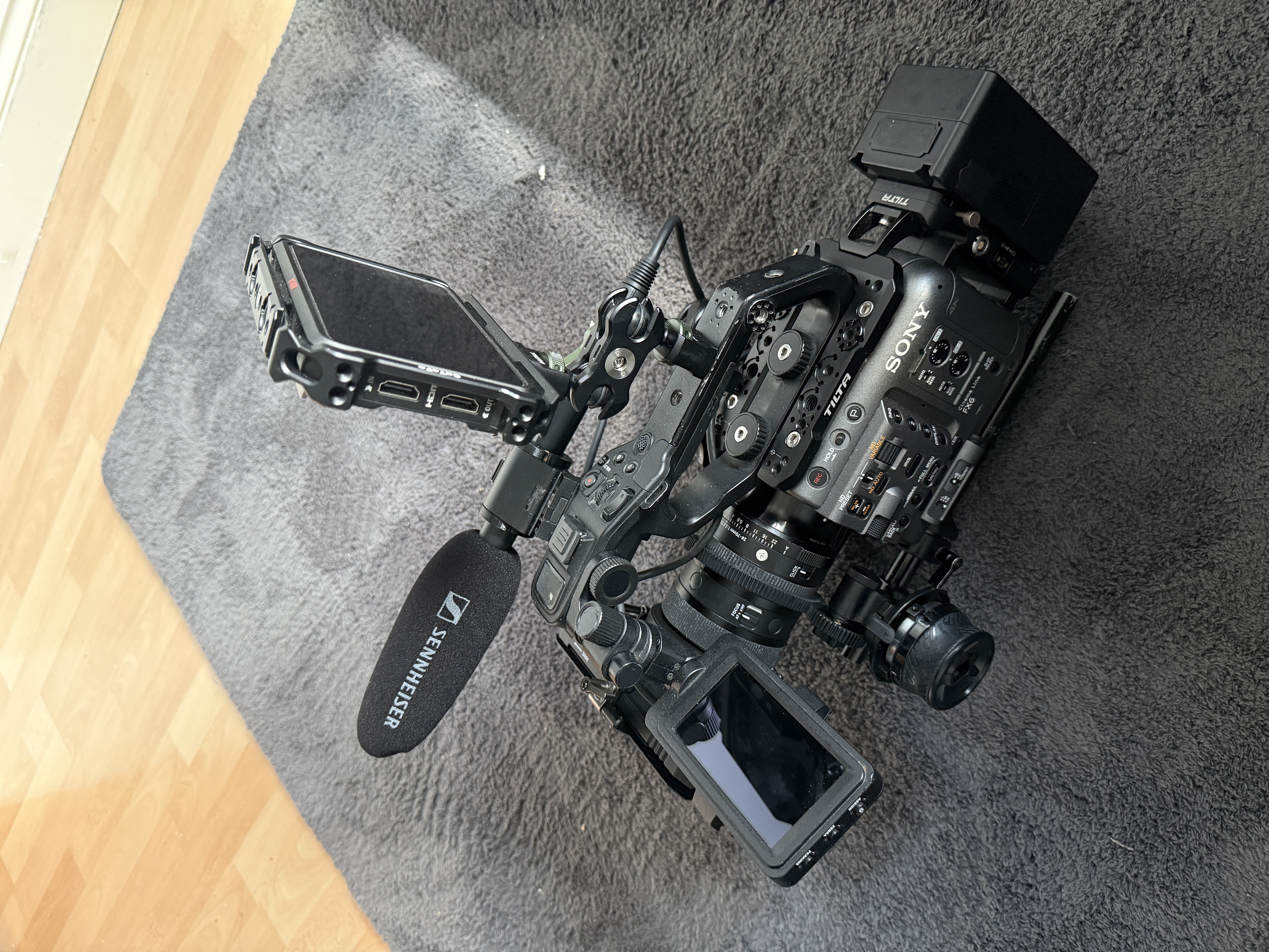 Sony fx3 + sigma 24-70mm mark ii — fully rigged cinema setup