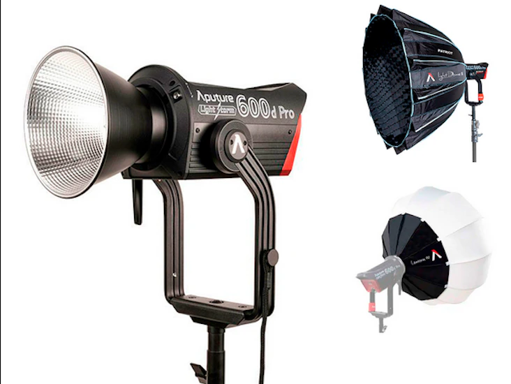 Aputure 600d + lightdome ii (with grid) or aputure lantern 90