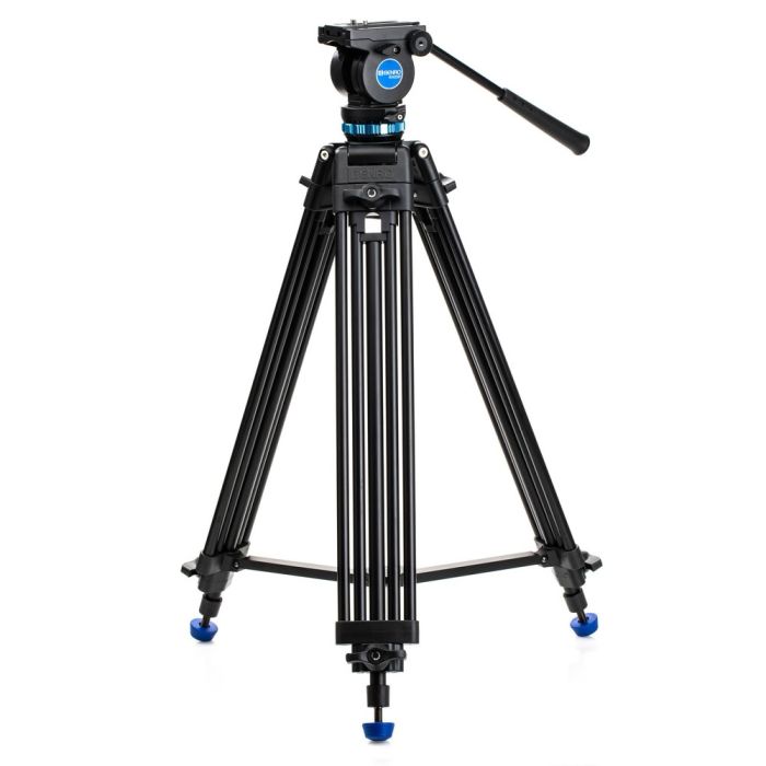 Benro aluminium dual-tube 3-sect video tripod kit