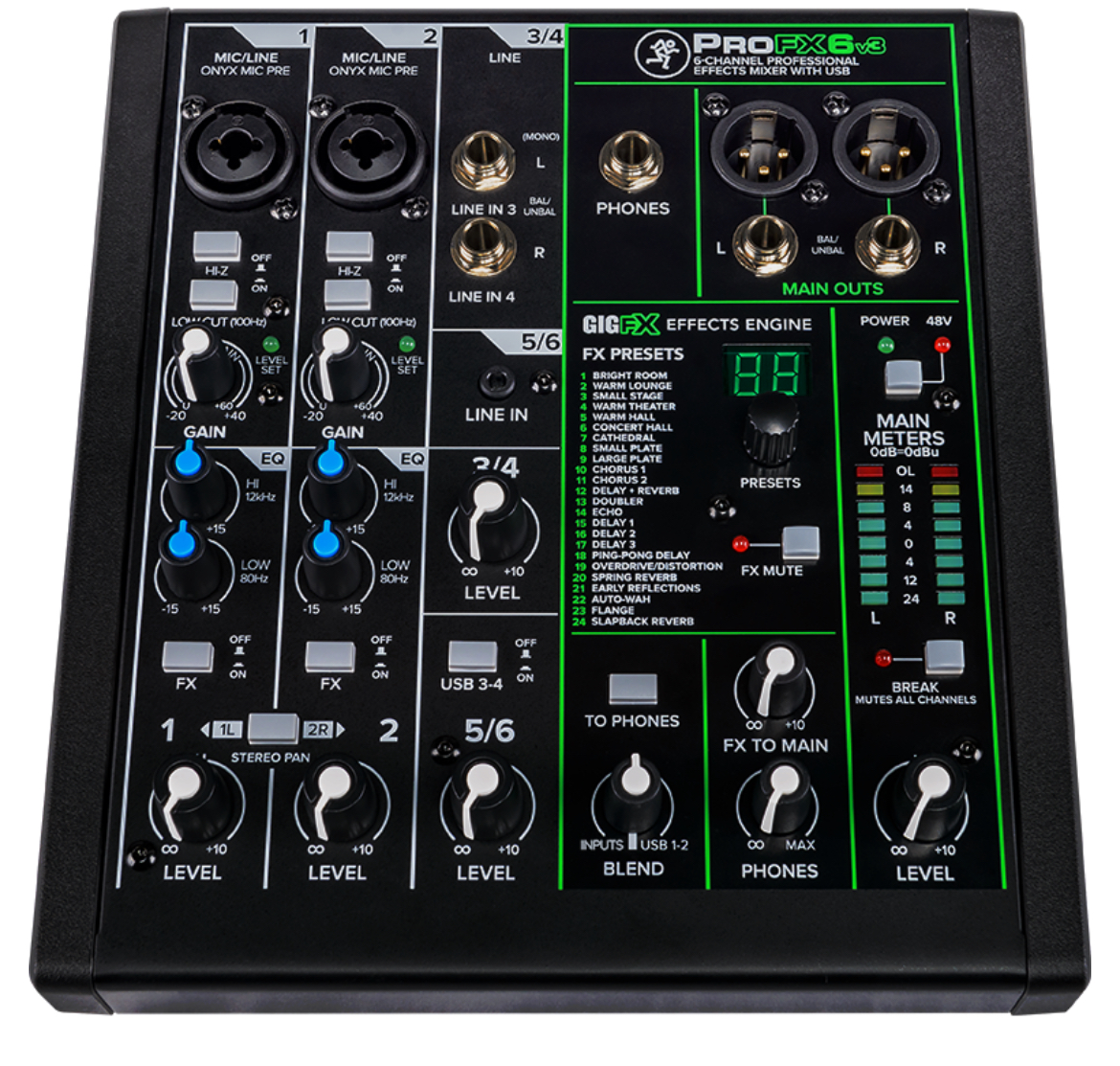 Makie audio mixer profx6v3