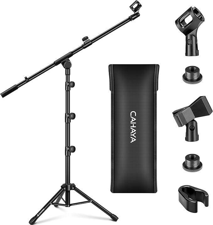 Tripod boom portable microphone stand 