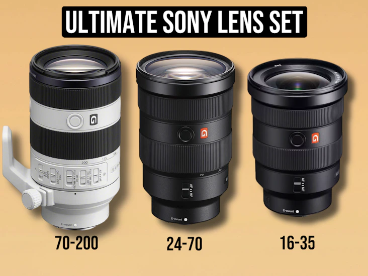 Sony ultimate lens set g master 16-35,24-70, 70-200mm