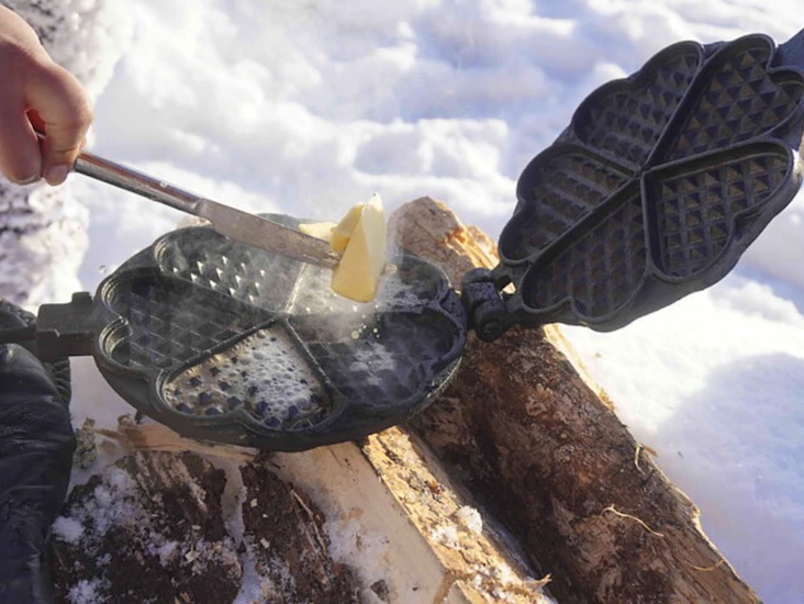 Våffeljärn i gjutjärn - nr 1