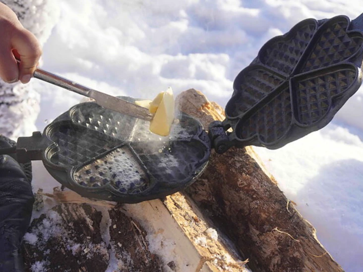 Våffeljärn i gjutjärn - nr 2