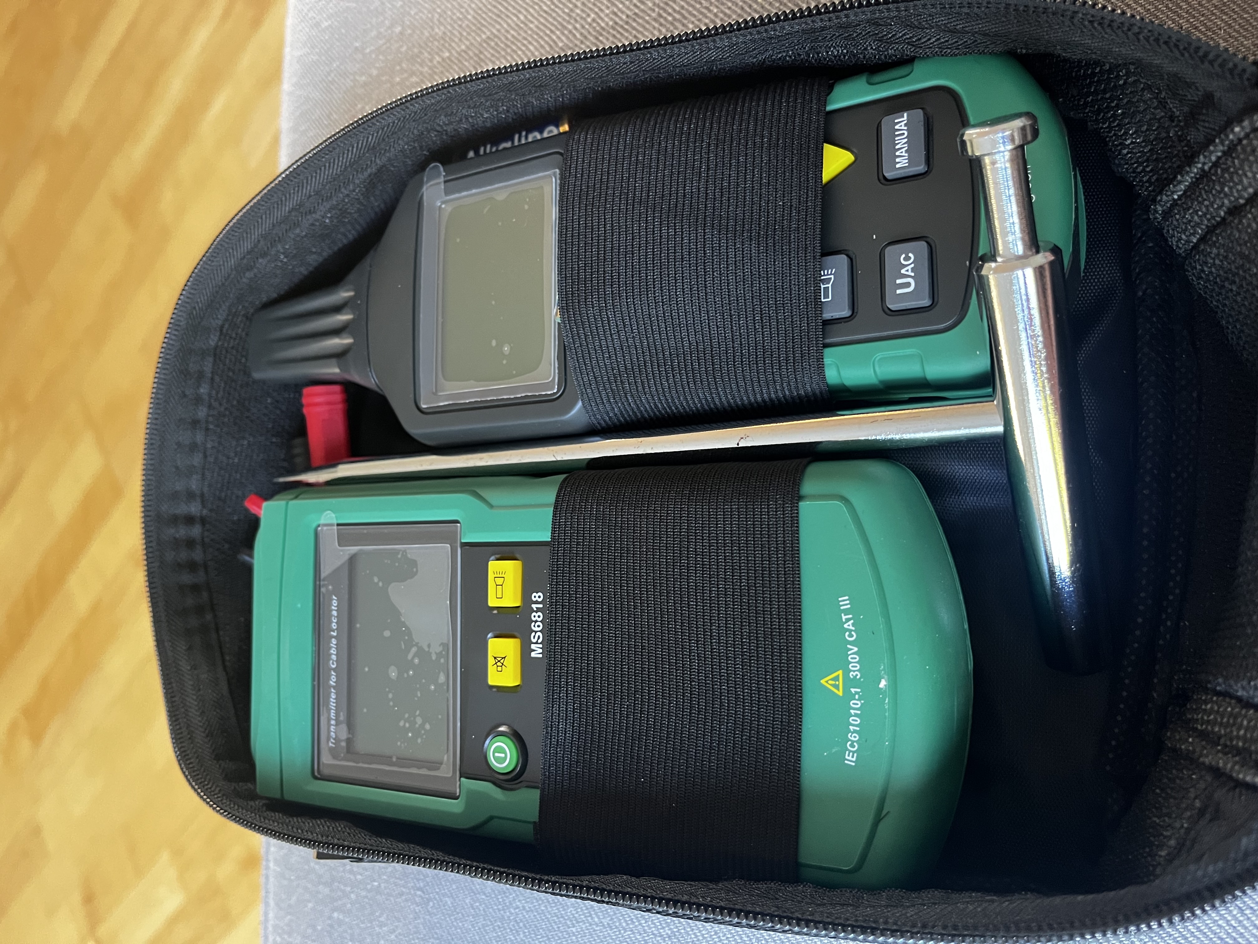 Lättanvänd kabelsökare inkl kabel och kontakter mm