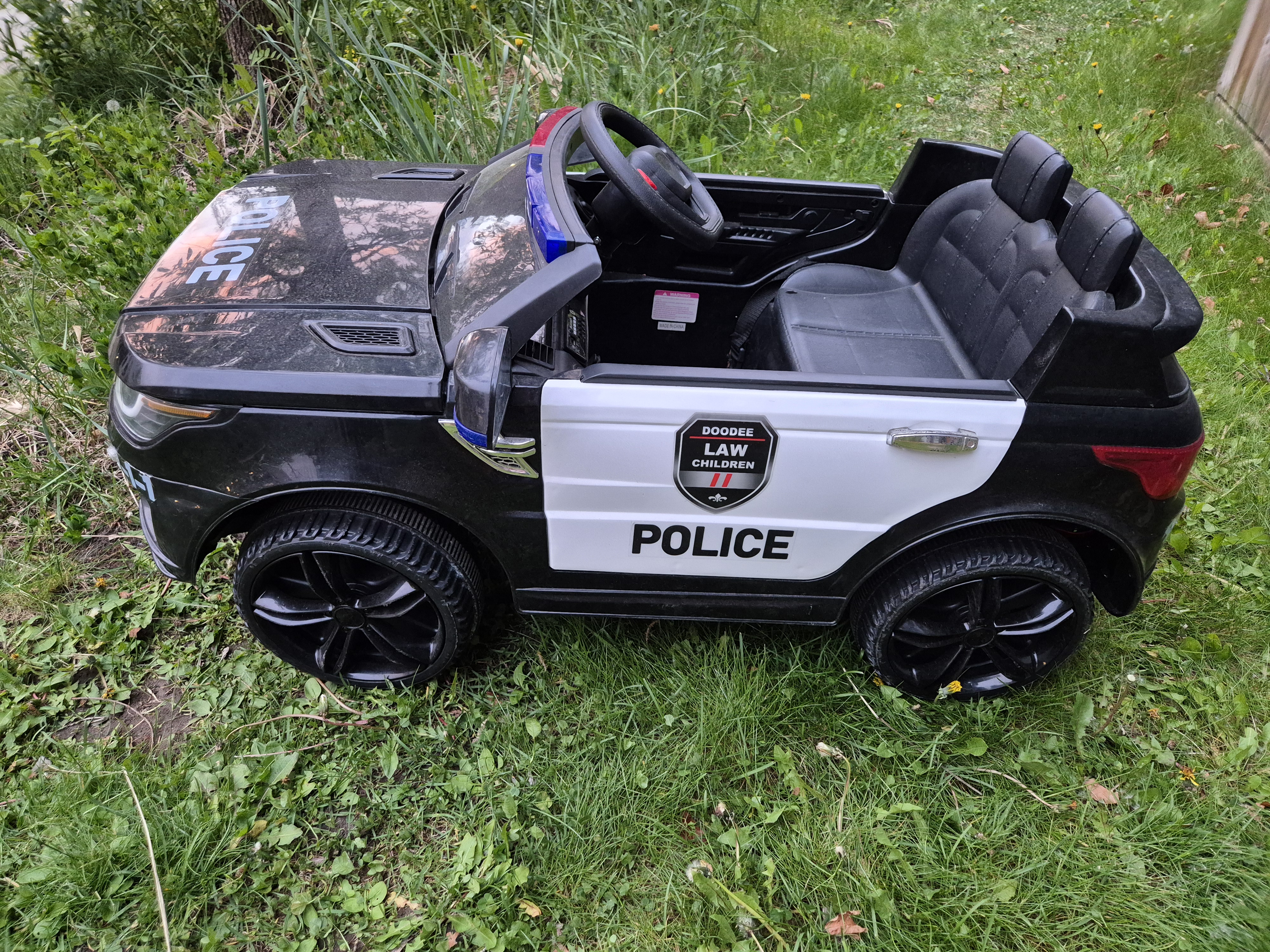 Politi elektrisk lekebil med fjernkontroll 