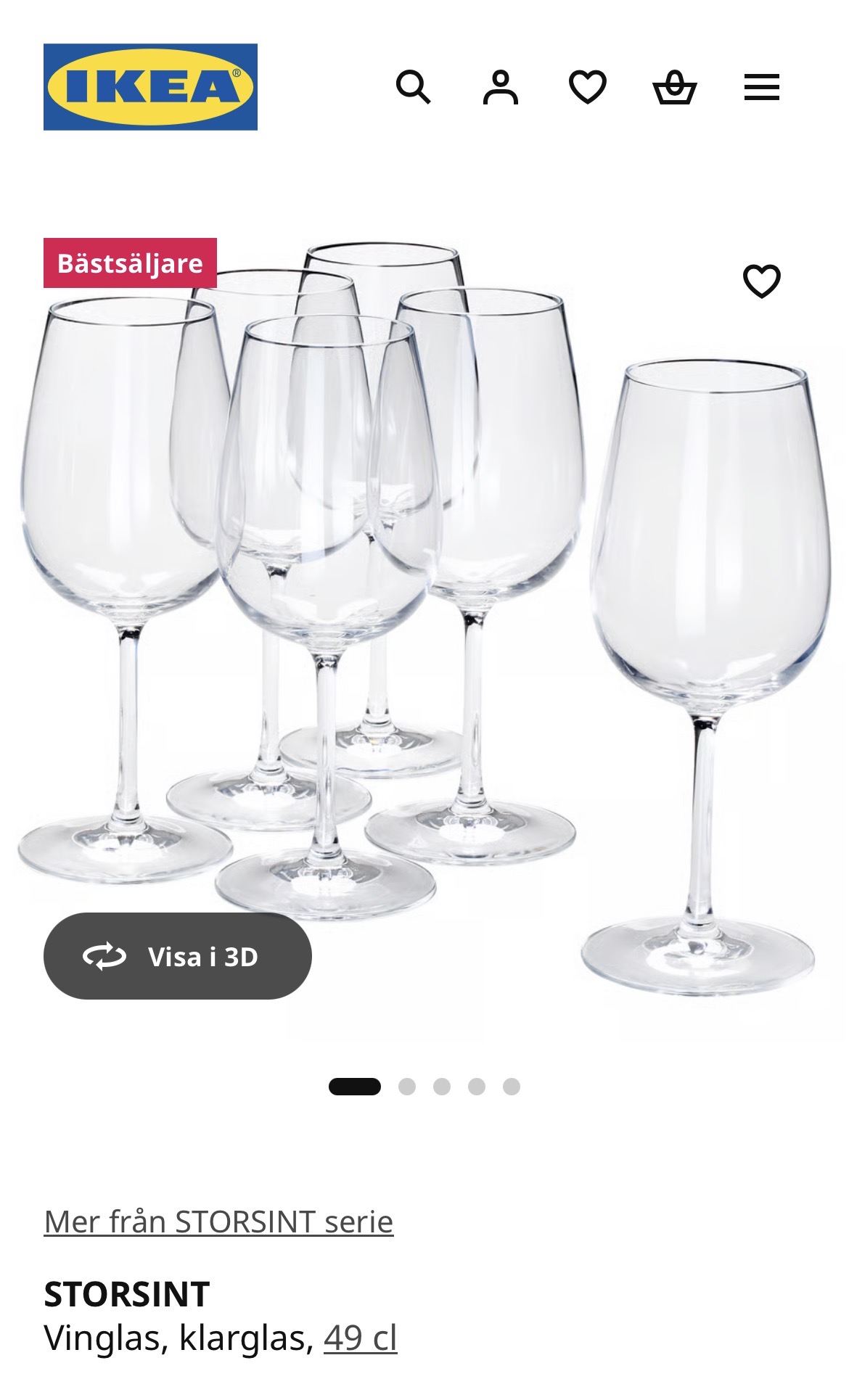 Vinglas till fest 36st