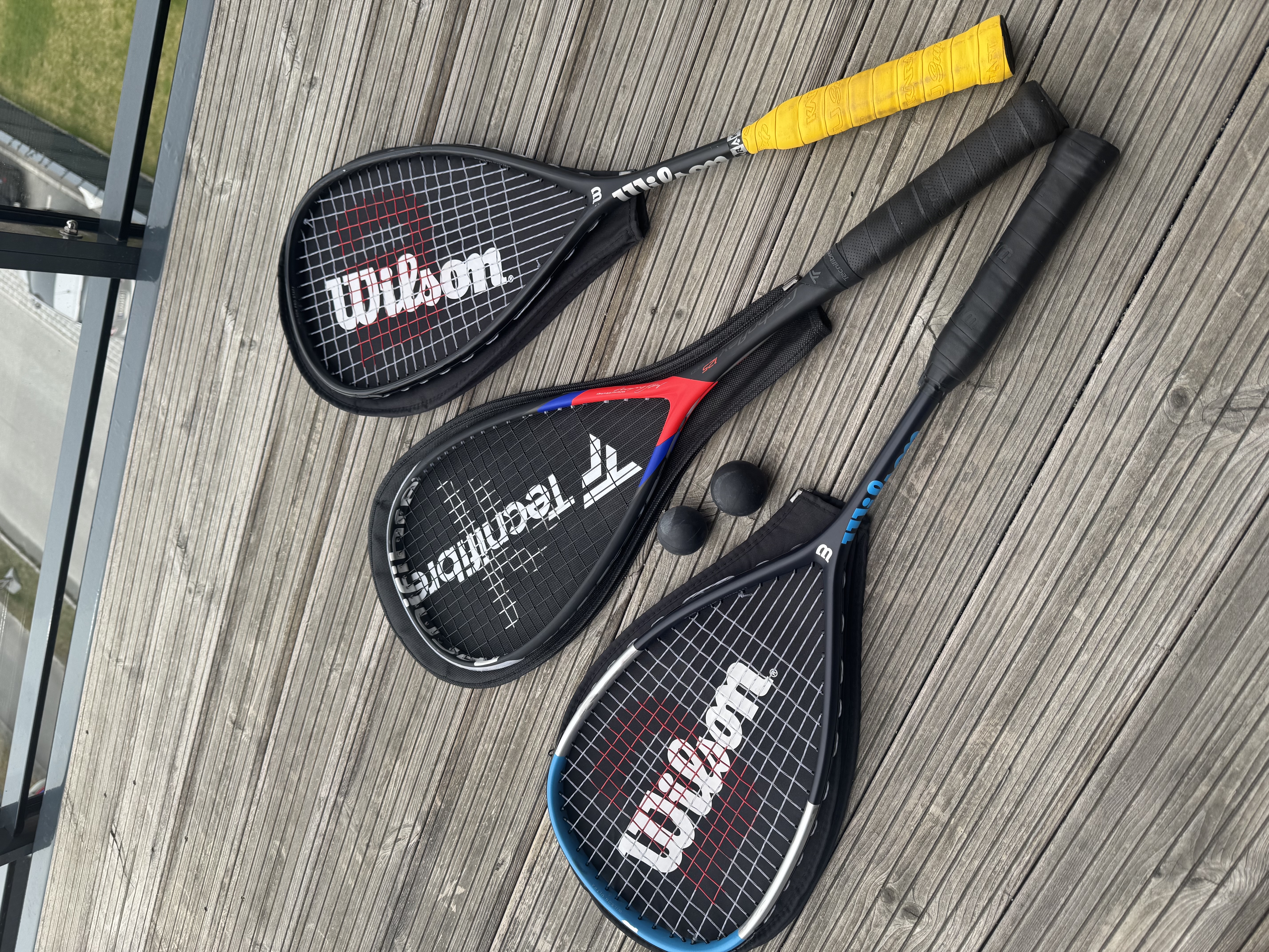 Squashracketer 3 stk