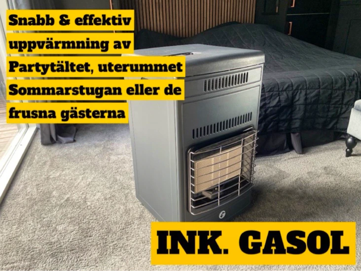 Gasolkamin med elfläkt