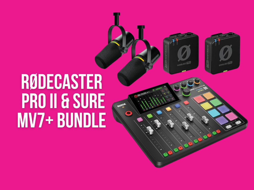 Rødecaster pro ii + shure mv7+ bundle