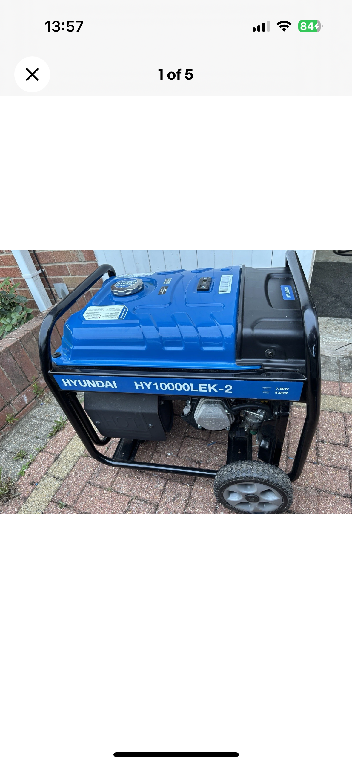 Hyundai hy10000lek-2 8kw petrol generator – 230v & 110v industrial sockets 