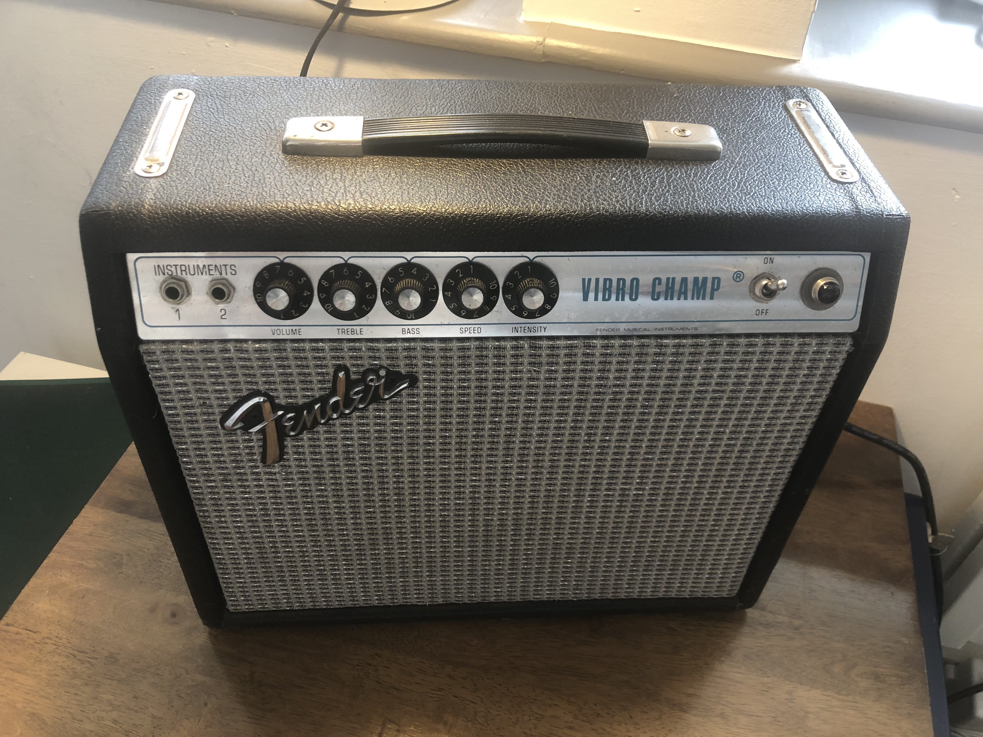 Fender vibrochamp 1970 silverface original vintage guitar amplifier