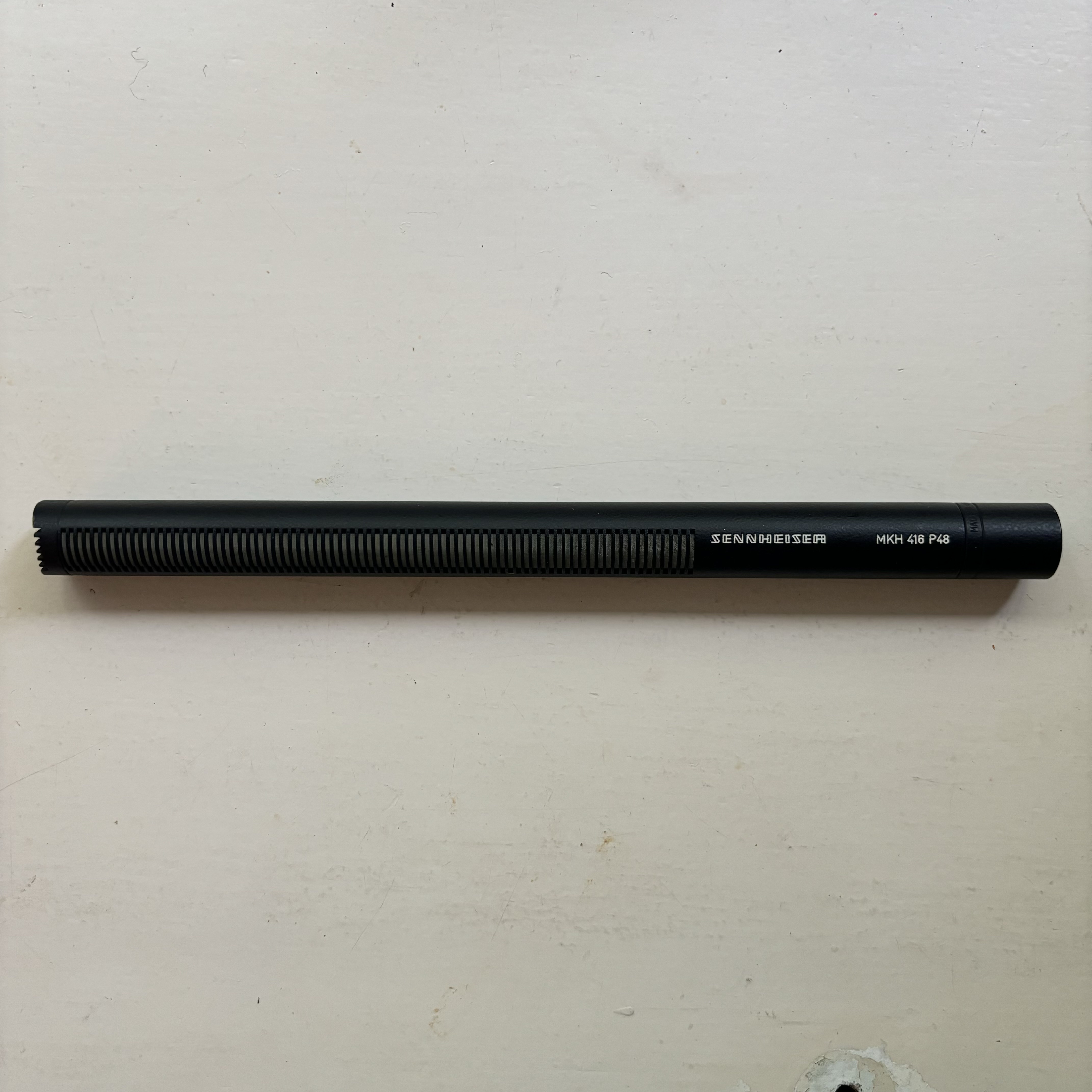 Sennheiser 416 with shock mount and wind protection