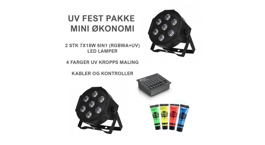 Uv / led lys pakke mini økonomi