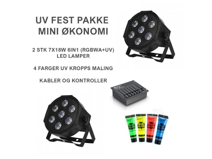 Uv / led lys pakke mini økonomi