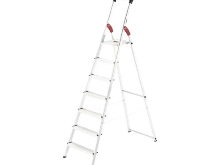 Hög trappstege i aluminium, 7 steg