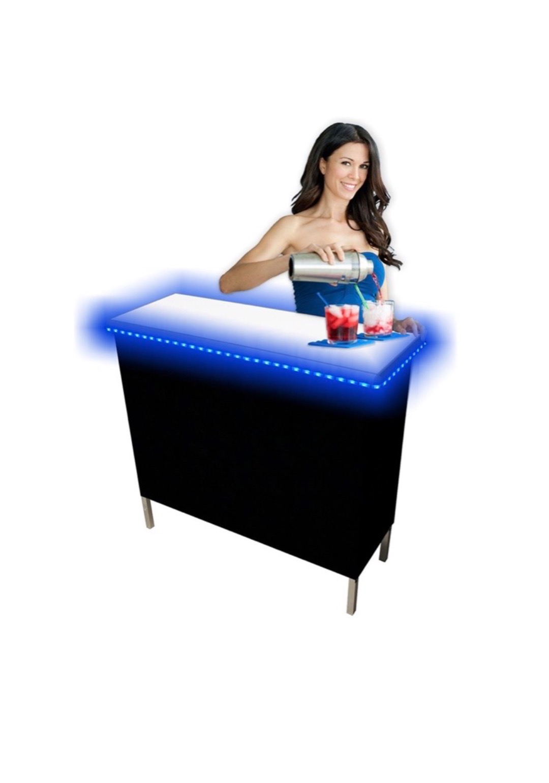 Bardisk med led-belysning