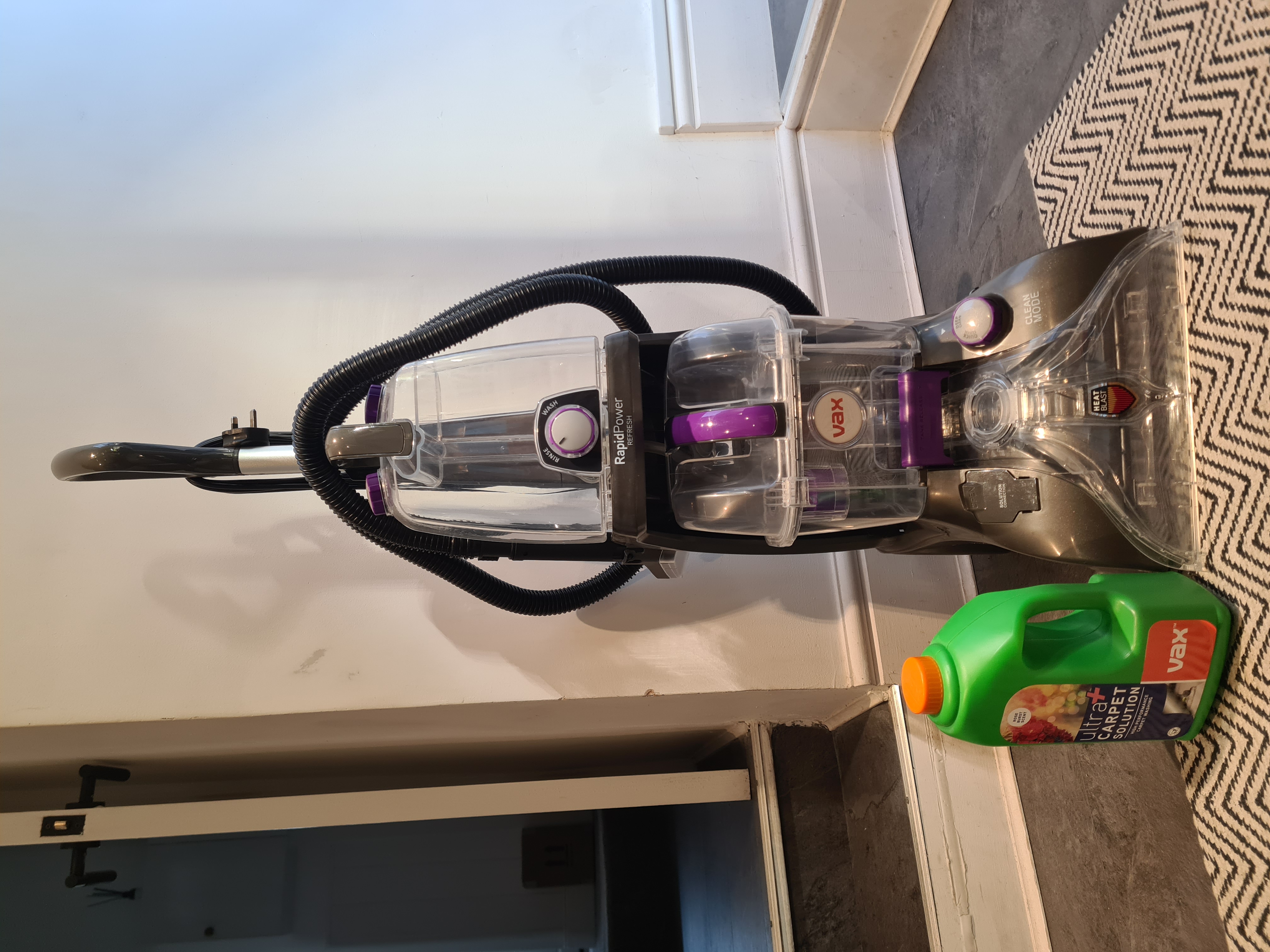 Vax rapid power refresh carpet cleaner xl tank capacity - cdcw-rpxr, purple and grey, 4.7l, 1200w