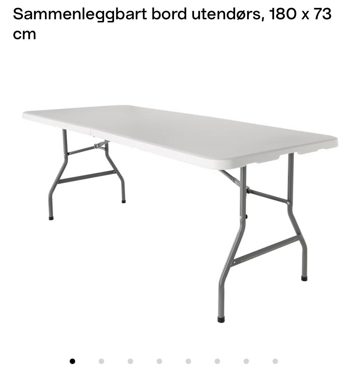Klappbord med plass til 6 stk pr bord (har 4 stk)