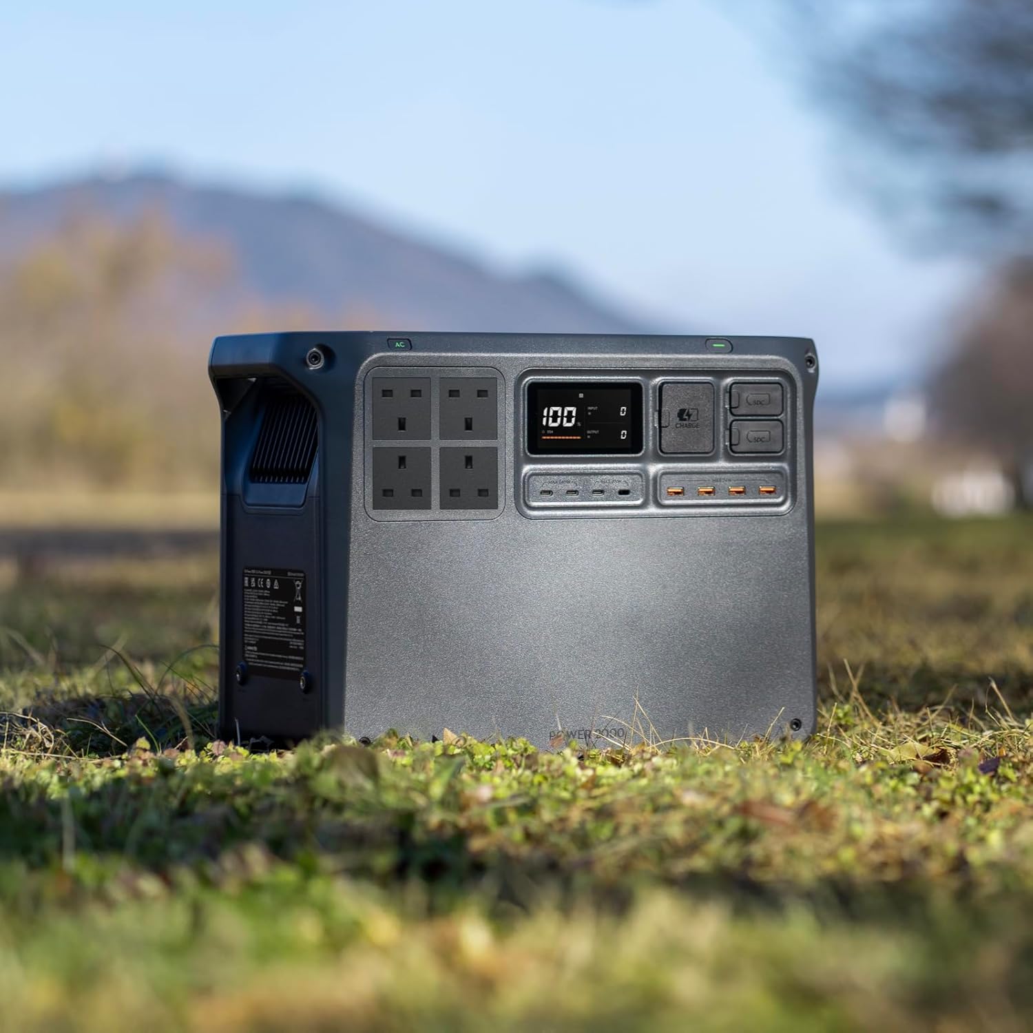 Dji power 2000w portable power station, 2048wh lfp battery, compact size, 3000w stable output, 0-80% recharge in 45 mins, electric generator for home, camping & rvs, off-grid