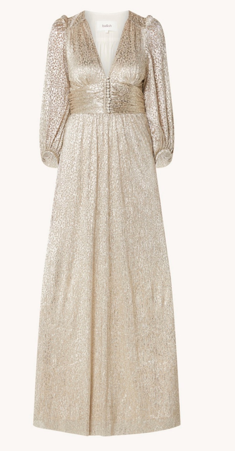 ✨ gyllen ba&sh-kjole fest, bryllup og galla ✨