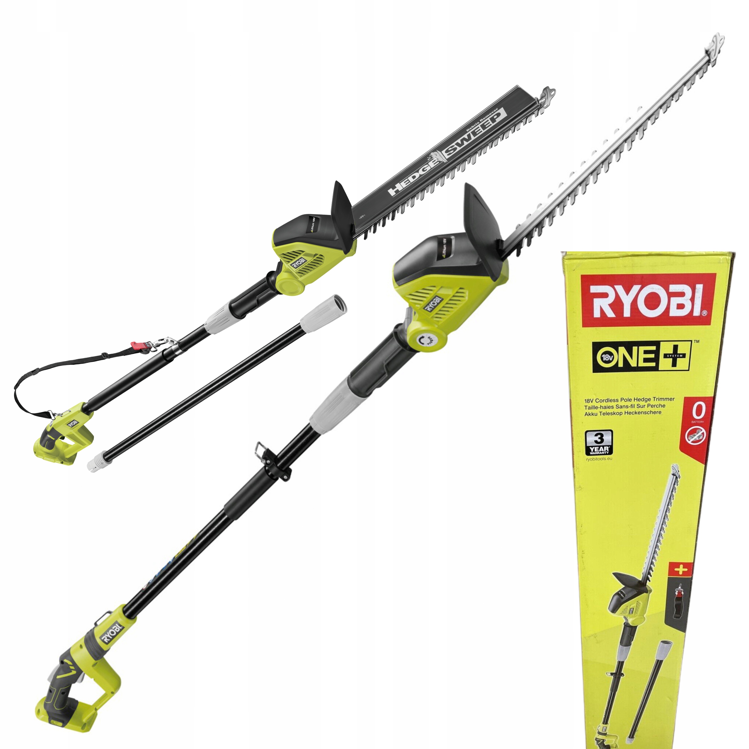 Ryobi 45cm teleskopisk hekksaks