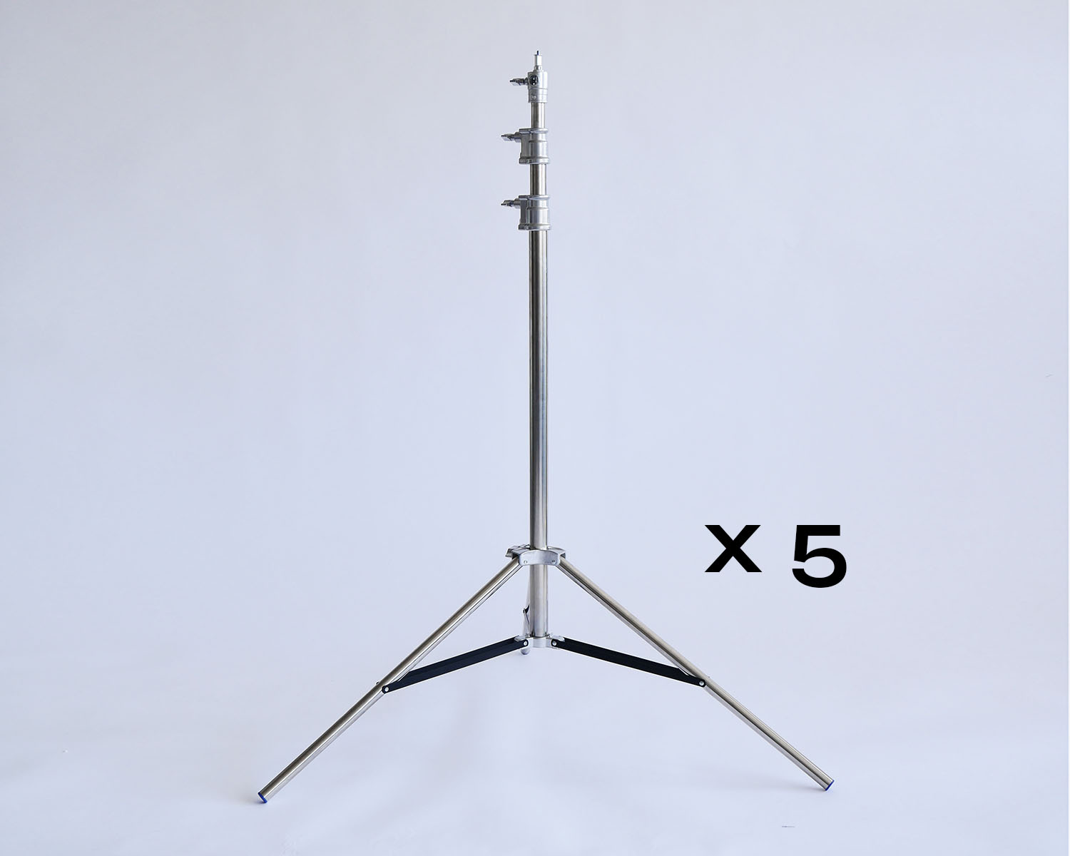 5 x 2.7m heavy duty stainless steel lighting stand - with interchangeable 5/8" spigot