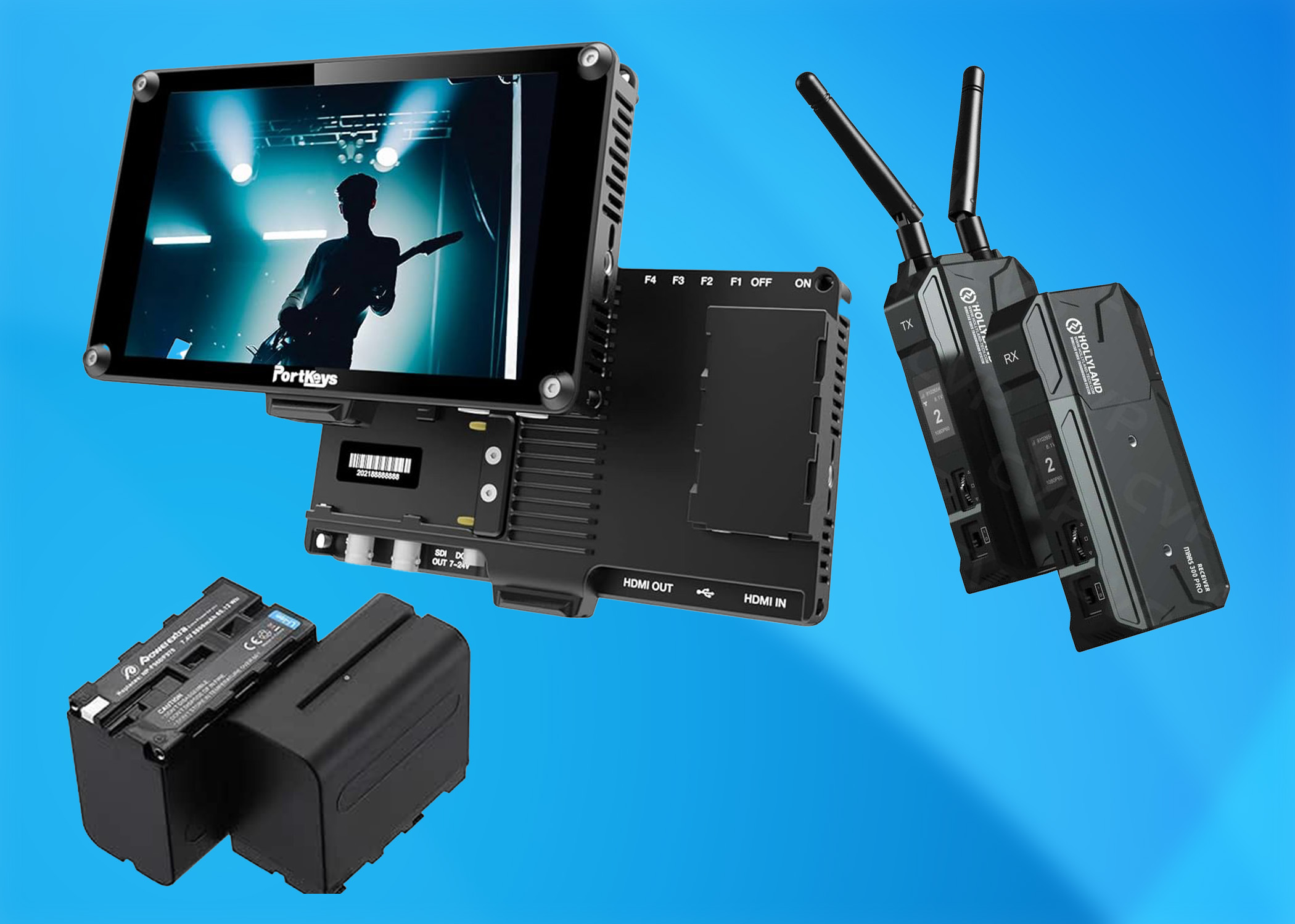 Hollyland mars 300 pro // portkeys hs7t wireless director monitor package