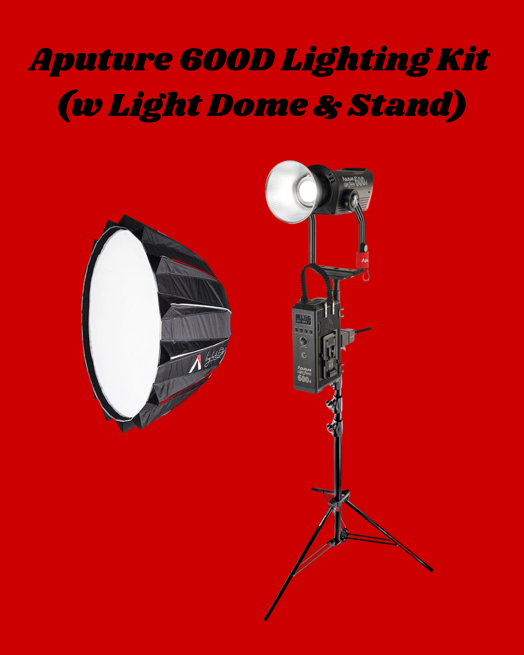 Aputure ls 600d + light dome ii +  master stand (professional led film & video