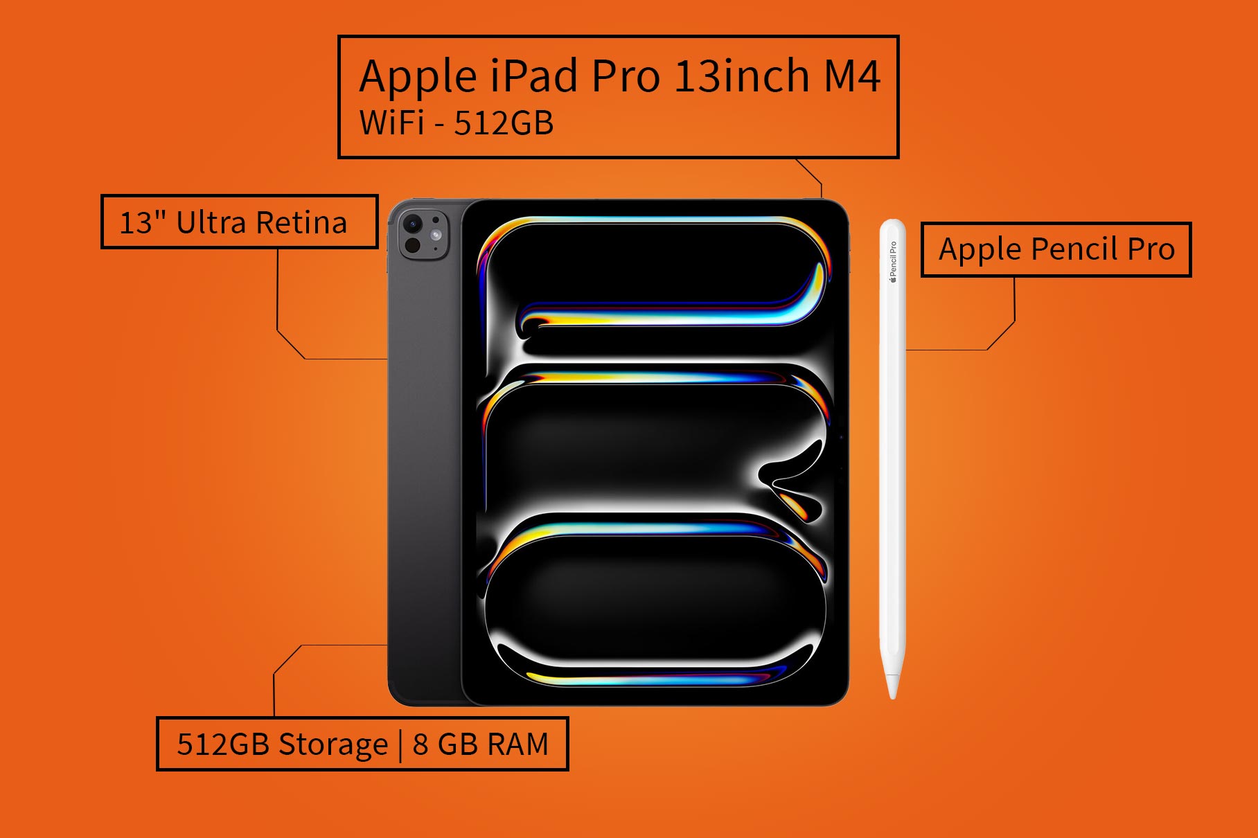 Ipad pro 13-inch m4 - wifi - 512gb + apple pencil pro