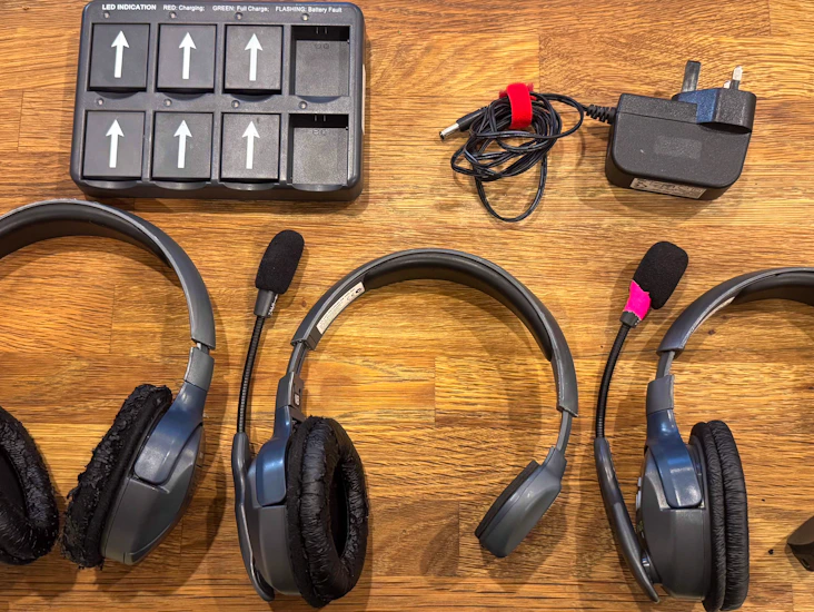 Eartec ultralite-hd radio headsets - 3 person kit