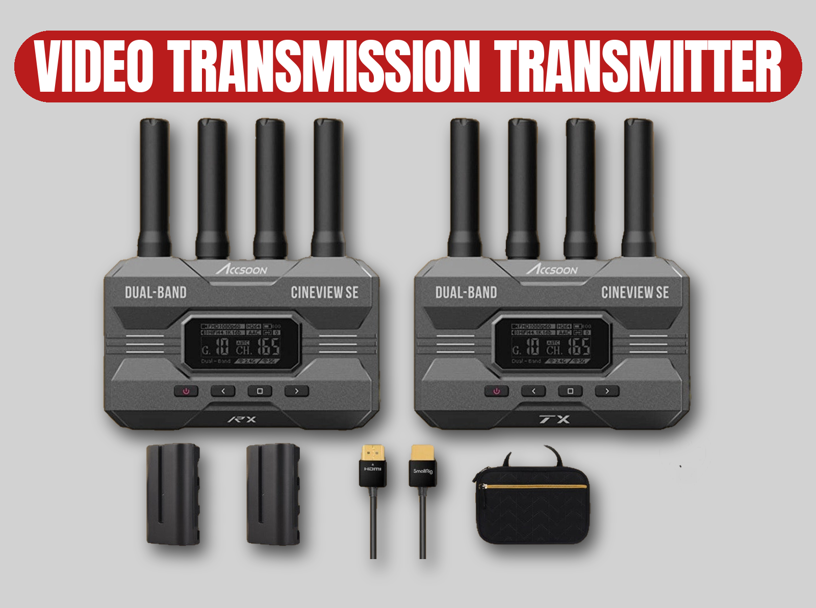 Accsoon cineview se | wireless video transmission system | 1km range | transmitter & receiver