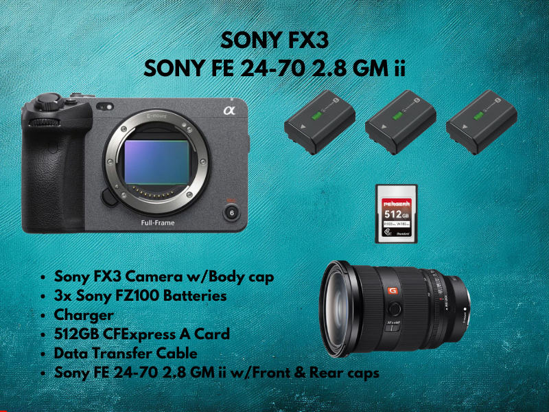 Sony fx3 w/ fe 24-70 2.8 gm ii (new)