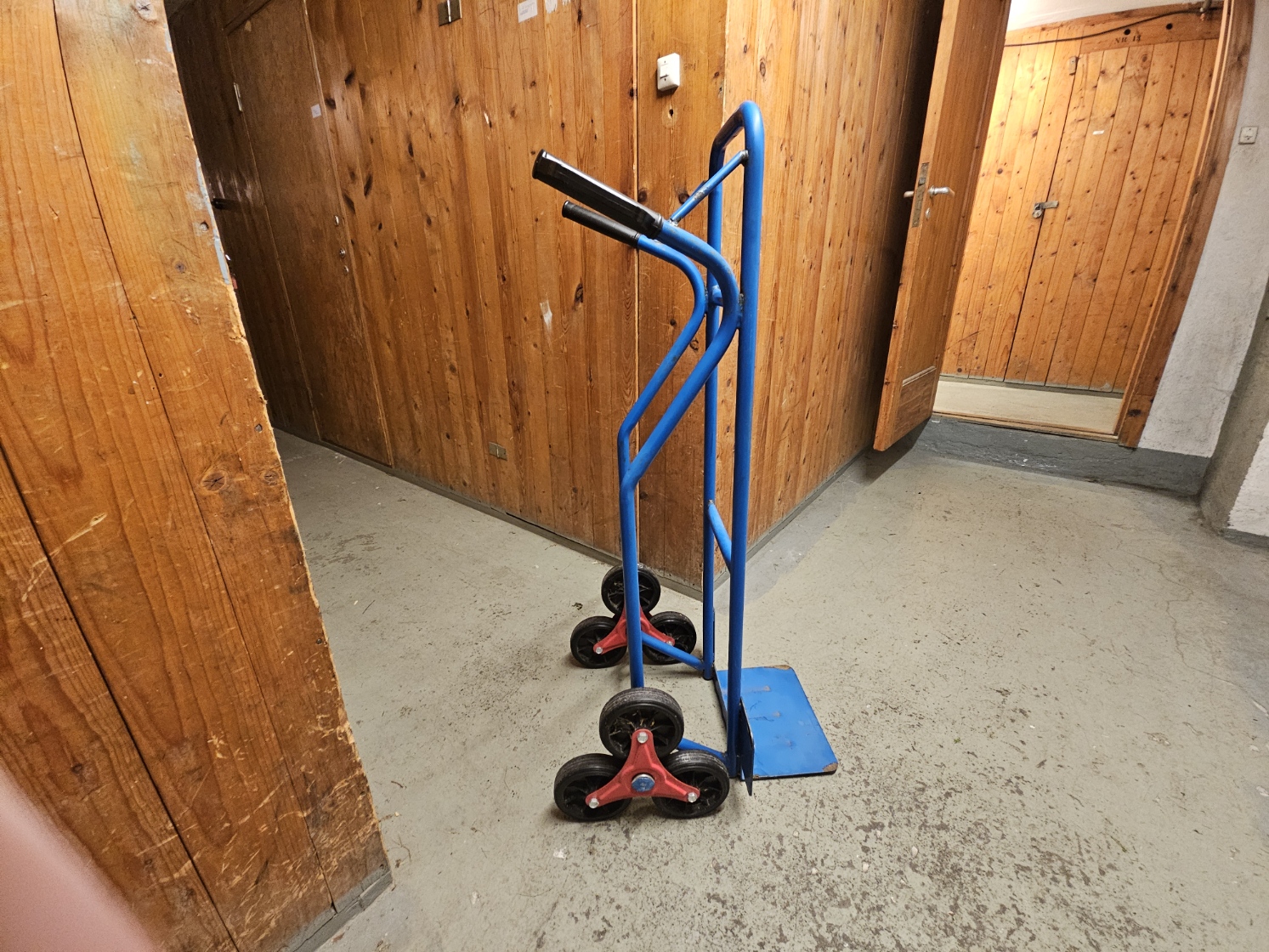 Sekkehjul trappetralle