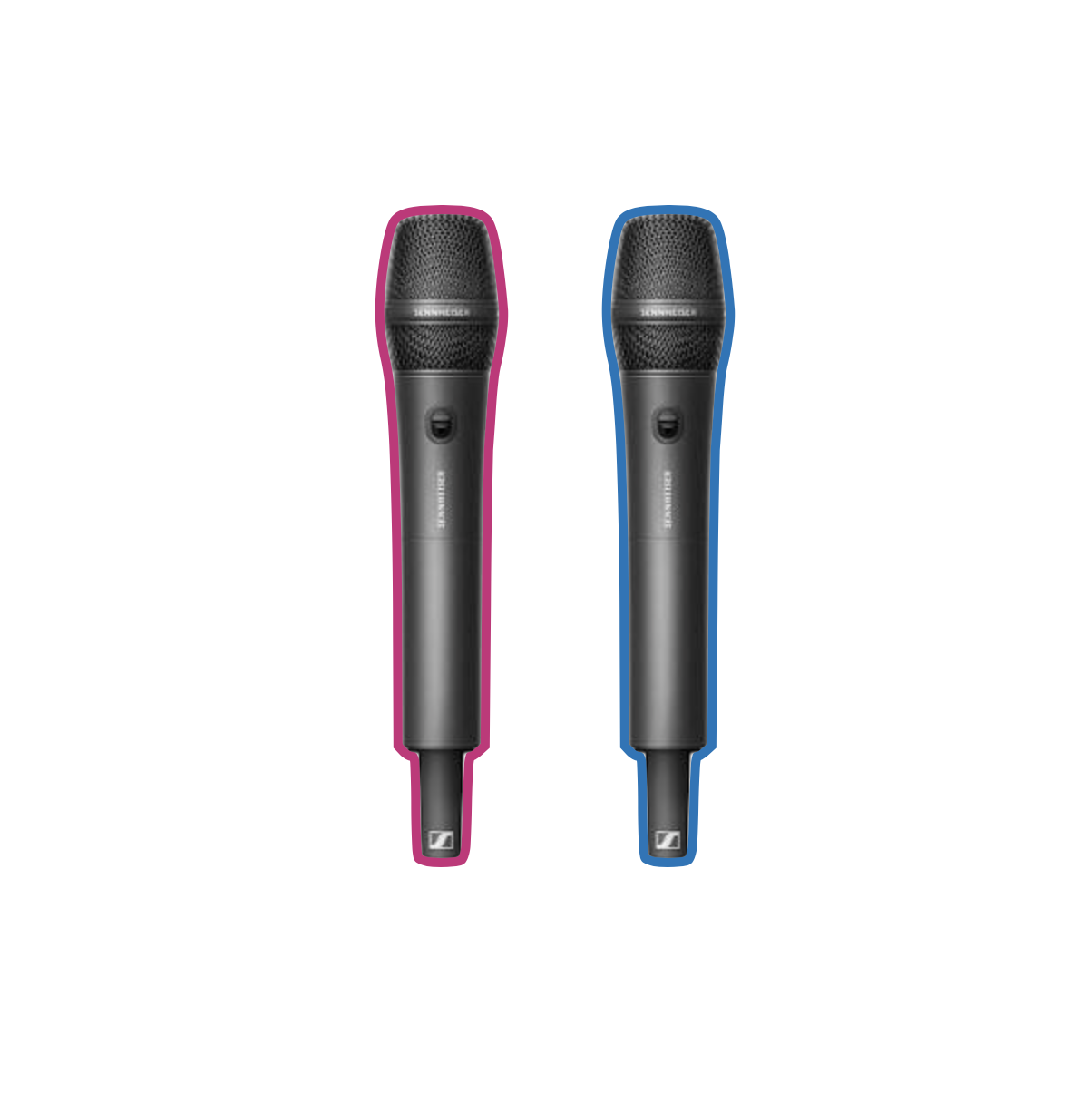 2x sennheiser ew-d handheld wireless mic (only)