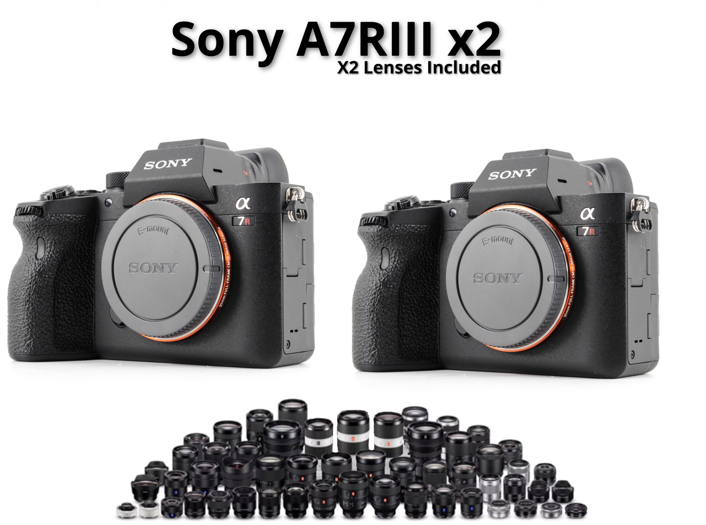 Sony a7r iii x2 + x2 lenses 